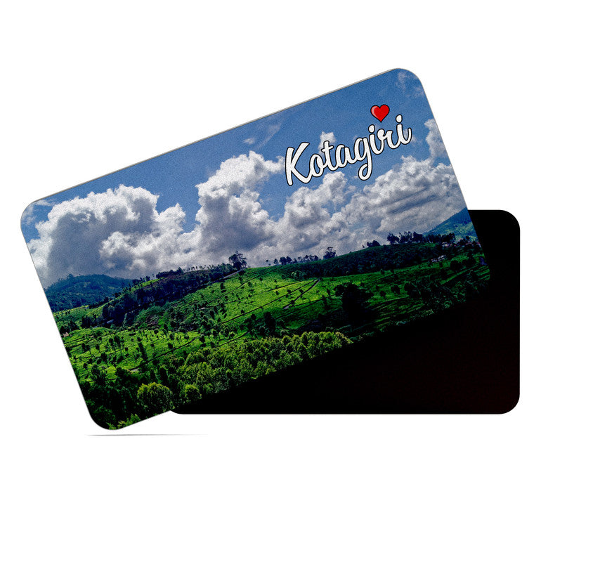 dhcrafts Rectangular Rubber Fridge Magnet / Magnetic Card Multicolor Tamil Nadu Kotagiri Design Pack of 1 (8.6cm x 5.4cm)